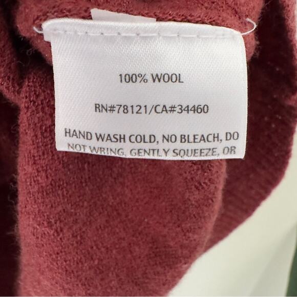 Eileen Fisher 100% Wool Red Fitted Sleeveless Tank Top ribbed round neck solid - Picture 7 of 8